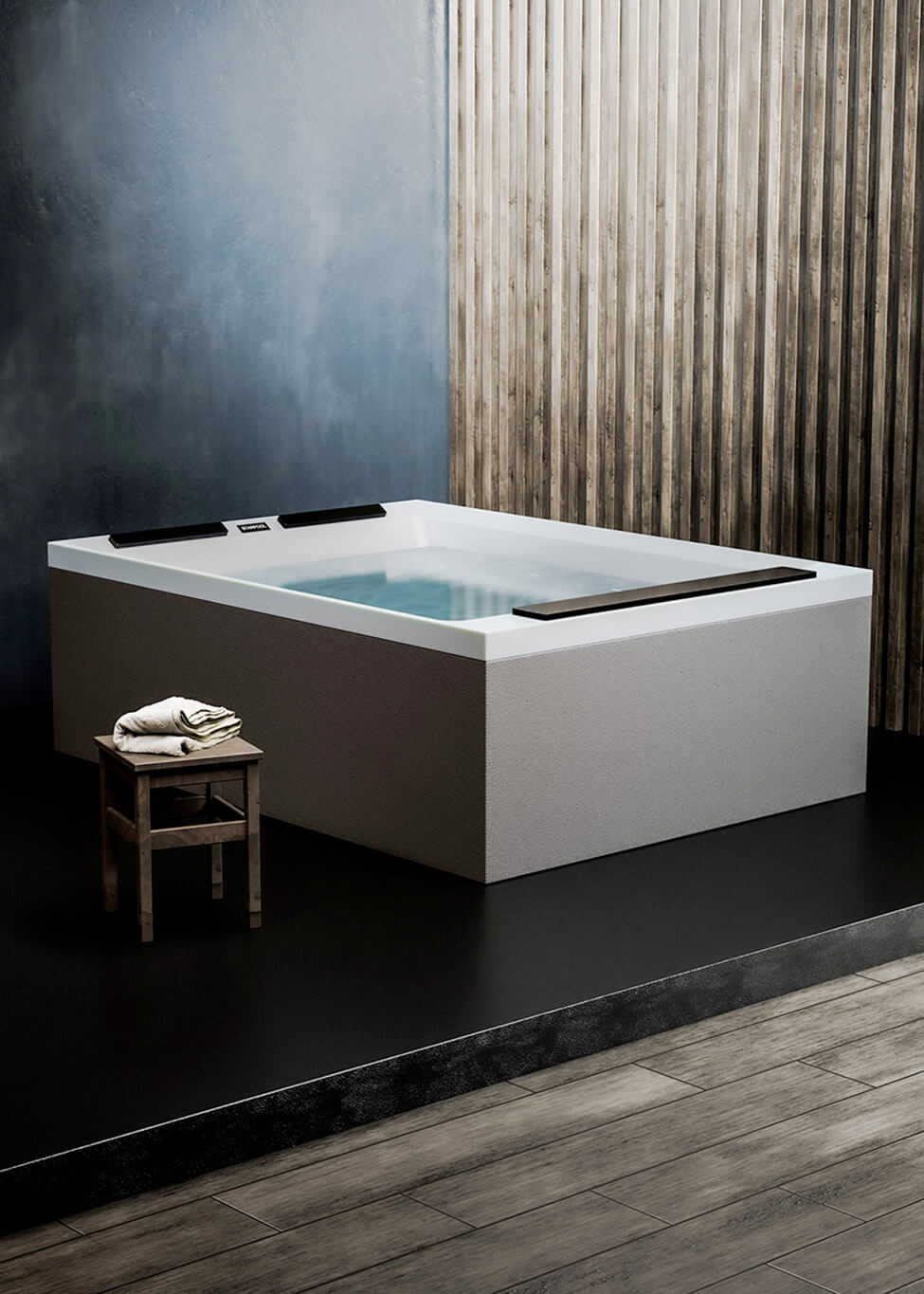 Spa con vasca icebath e area benessere