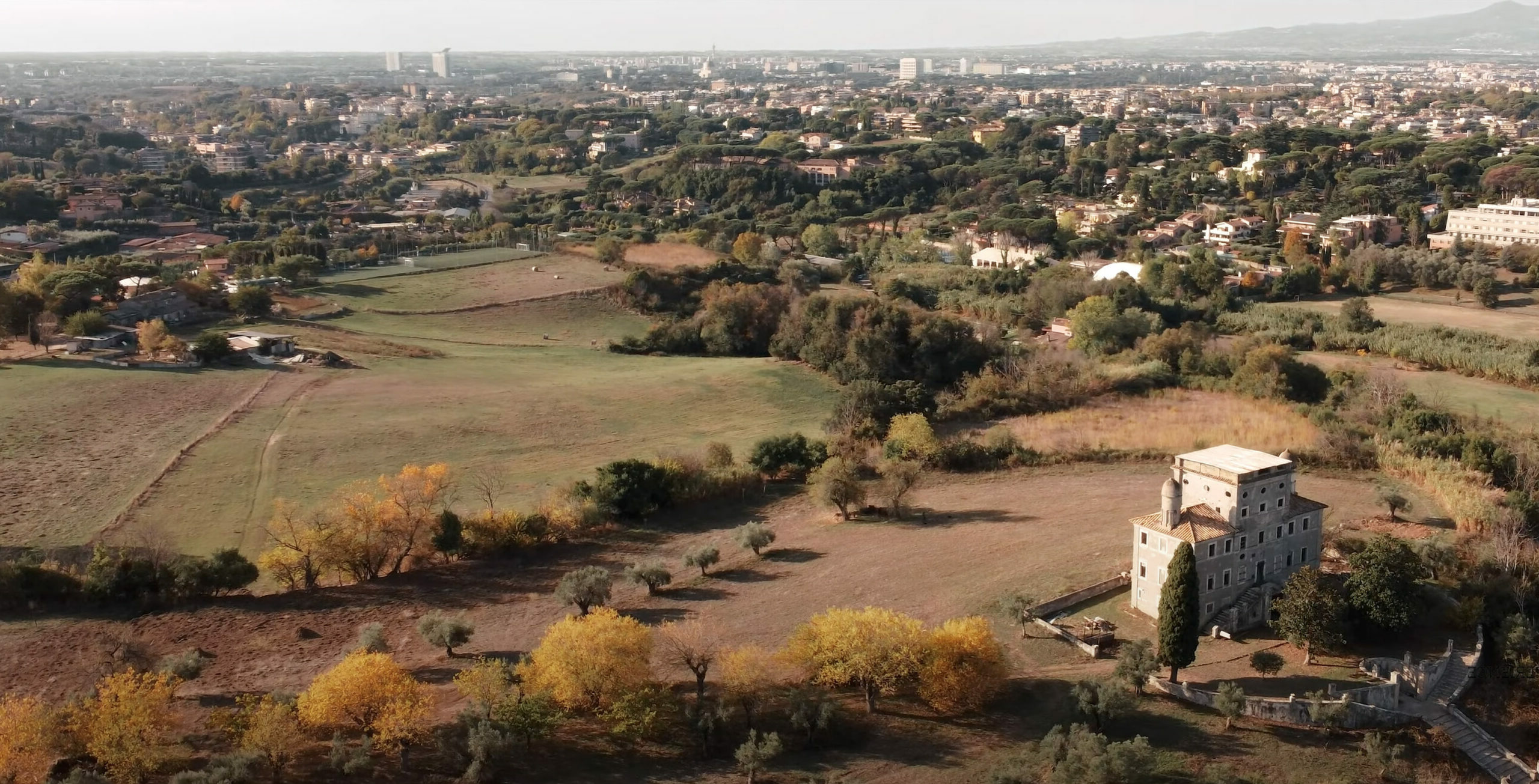Vista panoramica su Roma e la Valle dei Casali